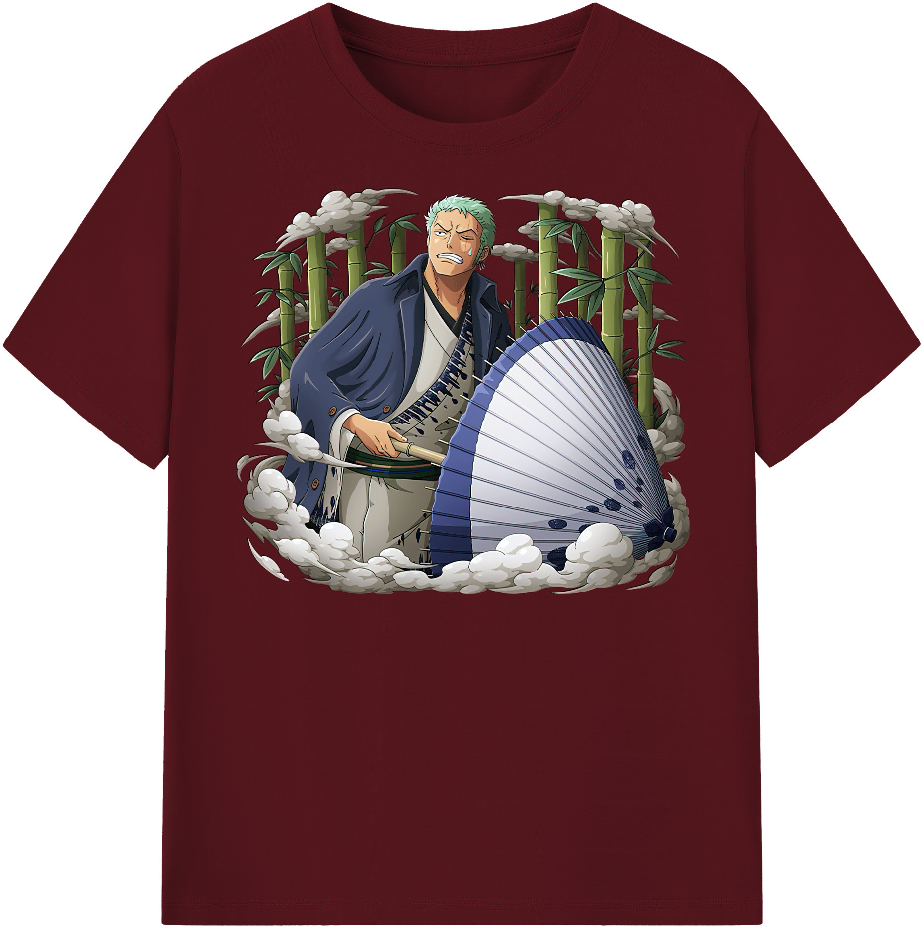 ワンピース ロロノア・ゾロ ONE PIECE Roronoa Zoro 綿100％半袖Tシャツ（フロントプリント）